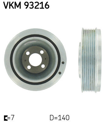 Belt Pulley, crankshaft - VKM 93216 SKF